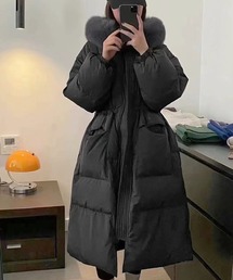 LOWO（ロワ）の「ロングダウンコート ファー フード付き（ダウンジャケット/コート）」