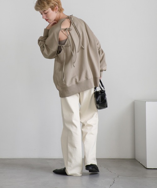 バックリボンスウェットトップス（スウェット）｜select MOCA