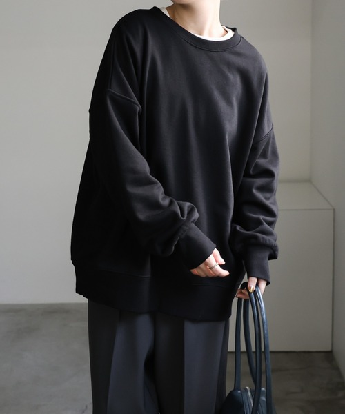 select MOCA（セレクトモカ）の「バックリボンスウェットトップス（スウェット・レディース・ベージュ/ブラック・FREE）」の9枚目の写真