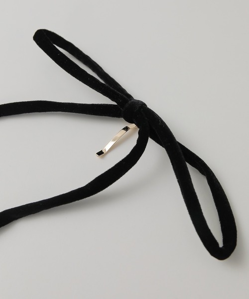 Monocoro toppi（モノコロトッピ）の「ベロア ビックタイトリボン ヘアカフ ヘアゴム（その他ヘアアクセサリー・レディース・ブラウン/アイボリー/ブラック/グレー・フリー）」の21枚目の写真