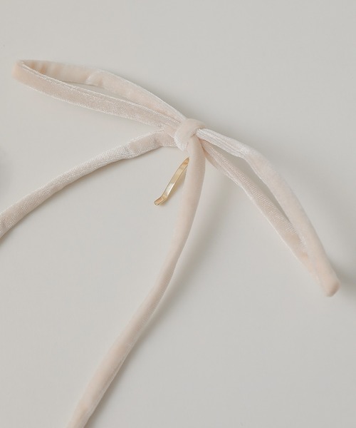 Monocoro toppi（モノコロトッピ）の「ベロア ビックタイトリボン ヘアカフ ヘアゴム（その他ヘアアクセサリー・レディース・ブラウン/アイボリー/ブラック/グレー・フリー）」の19枚目の写真