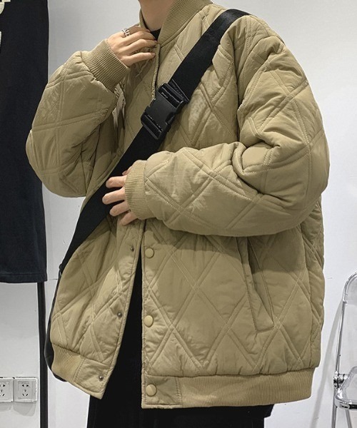 B.R.U（ブル）の「キルティング中綿ブルゾン（ブルゾン・メンズ・カーキ/ベージュ/ブラック・FREE）」の13枚目の写真