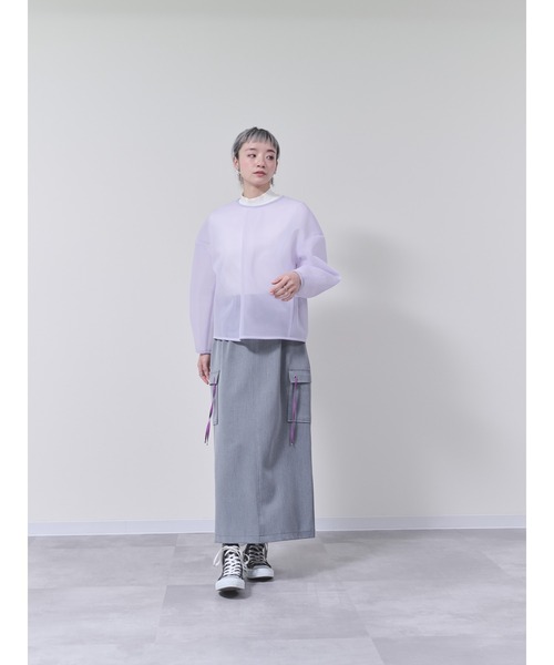 DOLLUPOOPS（ドールアップウップス）の「配色テープミリタリースカート（スカート・レディース・ブラック/グレー・38）」の3枚目の写真