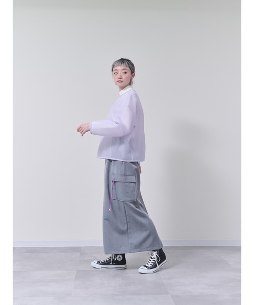 DOLLUPOOPS（ドールアップウップス）の「配色テープミリタリースカート（スカート・レディース・ブラック/グレー・38）」の4枚目の写真