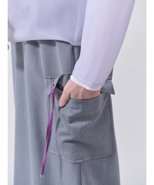 DOLLUPOOPS（ドールアップウップス）の「配色テープミリタリースカート（スカート・レディース・ブラック/グレー・38）」の9枚目の写真