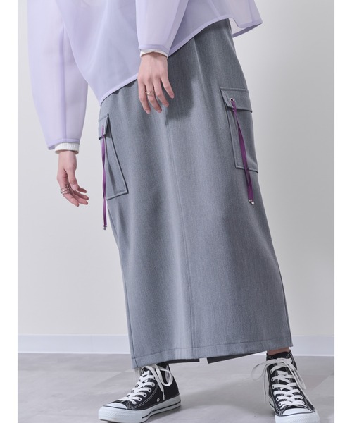 DOLLUPOOPS（ドールアップウップス）の「配色テープミリタリースカート（スカート・レディース・ブラック/グレー・38）」の15枚目の写真