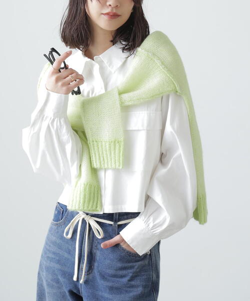 FREE'S MART（フリーズマート）の「ビッグポケットショート丈シャツ（シャツ/ブラウス・レディース・ブルー/ホワイト/ブラウン系その他・FREE）」の11枚目の写真