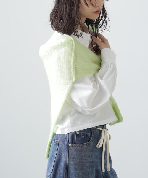 FREE'S MART（フリーズマート）の「ビッグポケットショート丈シャツ（シャツ/ブラウス・レディース・ブルー/ホワイト/ブラウン系その他・FREE）」の6枚目の写真