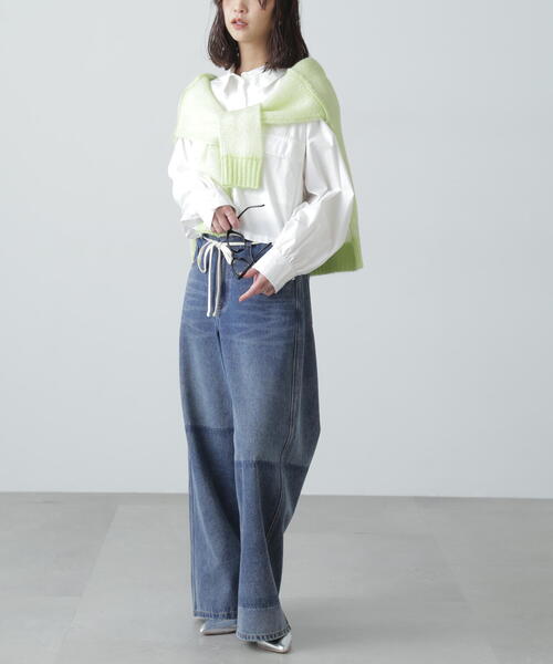 FREE'S MART（フリーズマート）の「ビッグポケットショート丈シャツ（シャツ/ブラウス・レディース・ブルー/ホワイト/ブラウン系その他・FREE）」の5枚目の写真