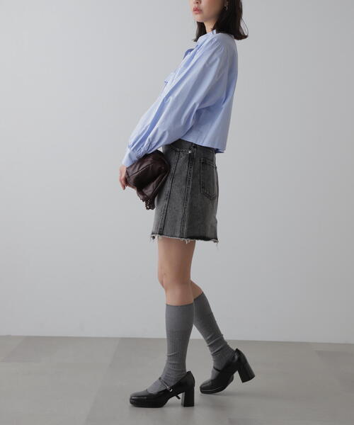 FREE'S MART（フリーズマート）の「ビッグポケットショート丈シャツ（シャツ/ブラウス・レディース・ブルー/ホワイト/ブラウン系その他・FREE）」の14枚目の写真