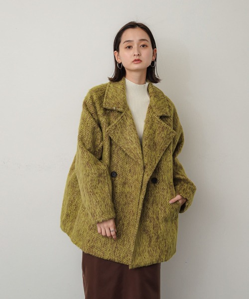 【セール】シャギーミドルコート（ステンカラーコート）｜SENSE OF PLACE by URBAN RESEARCH（センスオブプレイスバイアーバンリサーチ）