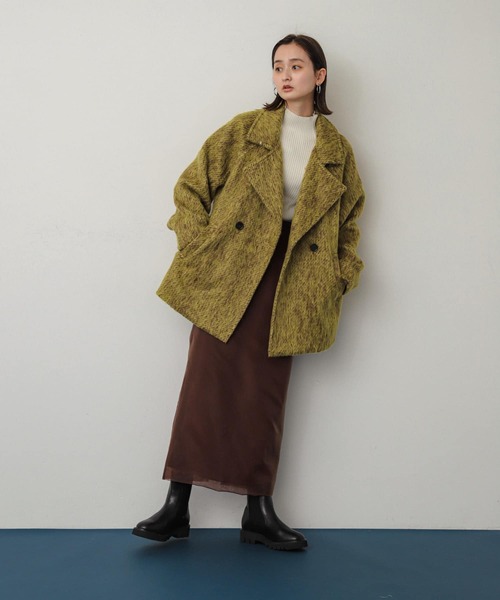 【セール】シャギーミドルコート（ステンカラーコート）｜SENSE OF PLACE by URBAN RESEARCH（センスオブプレイスバイアーバンリサーチ）