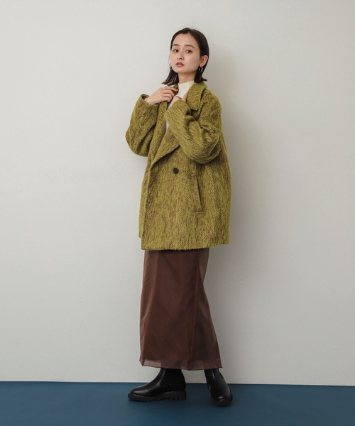 【セール】シャギーミドルコート（ステンカラーコート）｜SENSE OF PLACE by URBAN RESEARCH（センスオブプレイスバイアーバンリサーチ）