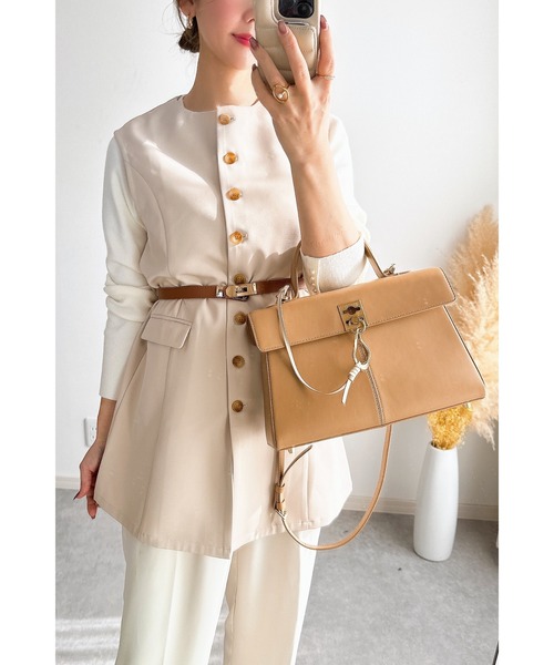 【ZOZO限定】ボタンデザインフレアジレ（ベスト）｜&. NOSTALGIA（アンドドットノスタルジア）