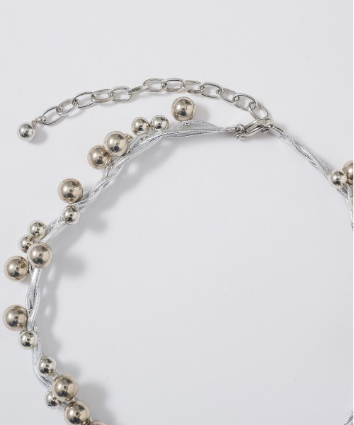 musubore（ムスボレ）の「【 select 】seeds choker / シードチョーカー（チョーカー・レディース・シルバー・FREE）」の4枚目の写真