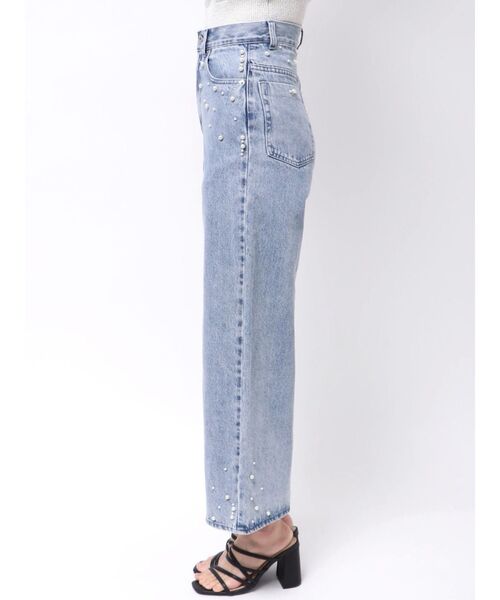 MERCURYDUO（マーキュリーデュオ）の「パールデニムパンツ（デニムパンツ・レディース・ブルー/ブラック/ライトブルー・SMALL/MEDIUM）」の15枚目の写真