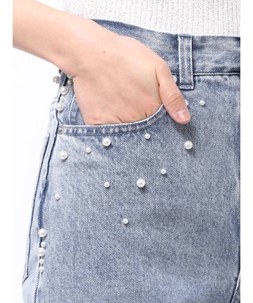 MERCURYDUO（マーキュリーデュオ）の「パールデニムパンツ（デニムパンツ・レディース・ブルー/ブラック/ライトブルー・SMALL/MEDIUM）」の12枚目の写真