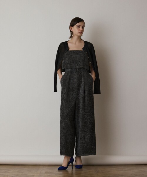GRACE CONTINENTAL（グレースコンチネンタル）の「カットジャガードサロペット（サロペット/オーバーオール・レディース・グレー/ブラック・38/36）」の9枚目の写真