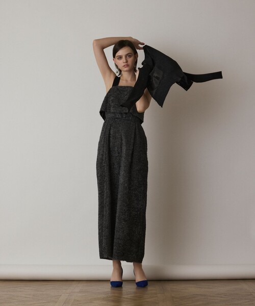 GRACE CONTINENTAL（グレースコンチネンタル）の「カットジャガードサロペット（サロペット/オーバーオール・レディース・グレー/ブラック・38/36）」の10枚目の写真