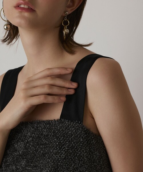 GRACE CONTINENTAL（グレースコンチネンタル）の「カットジャガードサロペット（サロペット/オーバーオール・レディース・グレー/ブラック・38/36）」の11枚目の写真