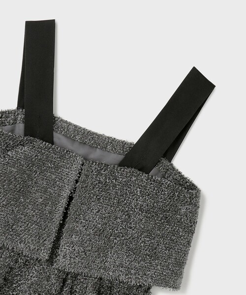 GRACE CONTINENTAL（グレースコンチネンタル）の「カットジャガードサロペット（サロペット/オーバーオール・レディース・グレー/ブラック・38/36）」の18枚目の写真