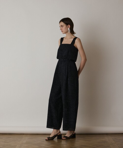 グレースコンチネンタル 刺繍ワイドサロペット グレースコンチネンタル