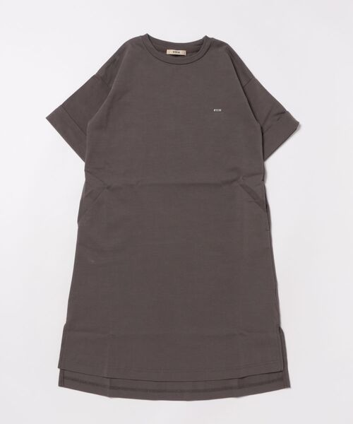 FITH(フィス)の「Smooth Cotton Jersey and Back Logo Dress(ドレス・キッズ・チャコールグレー/グリーン・120/110)」の5枚目の写真
