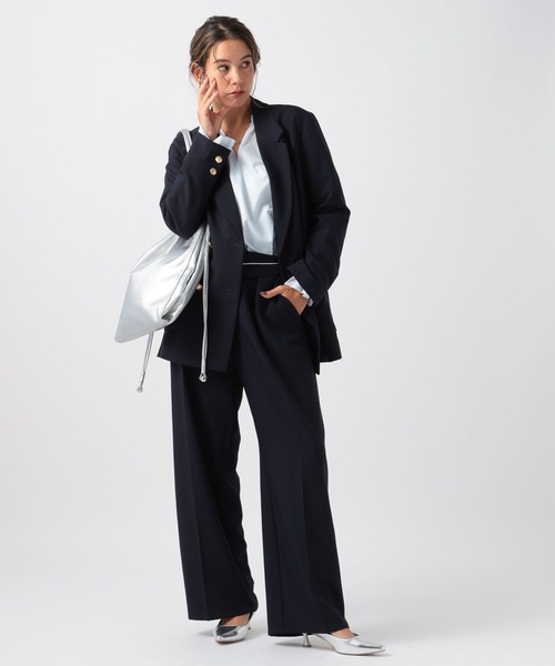 BAYFLOW（ベイフロー）の「[オケージョン・セレモニー対応]キャンディースリーブブラウス（シャツ/ブラウス・レディース・サックスブルー/オフホワイト・FREE）」の18枚目の写真