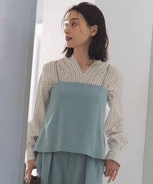 リネンライクシンセティックキャミ ビスチェ