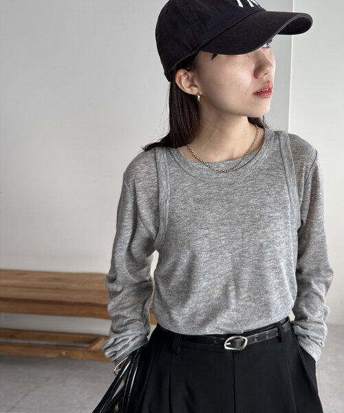 【完売品】レイヤードプルオーバー WEB限定】レイヤードプルオーバー（Tシャツ/カットソー