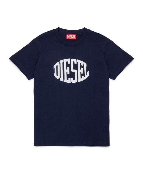 DIESEL KIDS（ディーゼルキッズ）の「DIESEL（ディーゼル）Kids & Junior ブランドロゴ半袖Tシャツカットソー（Tシャツ/カットソー・キッズ・ブラック/ターコイズブルー/ネイビー/ネイビー×ホワイト/ブルー/ホワイト/レッド・4Y/6Y/8Y/10Y/12Y/14Y/16Y）」の6枚目の写真