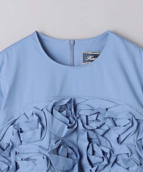 Kaon（カオン）の「＜Kaon＞ローズモチーフ ブラウス（シャツ/ブラウス・レディース・ブラック/ライトブルー・FREE）」の4枚目の写真