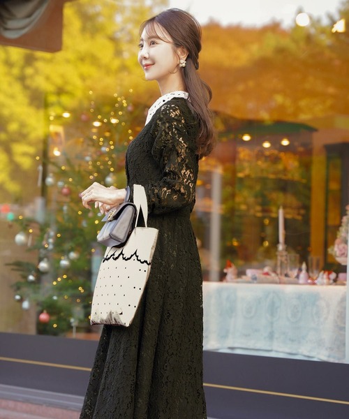 ドット スカラップ サブバッグ le reve vaniller（エコバッグ/サブ