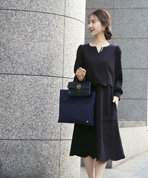 ドット スカラップ サブバッグ le reve vaniller（エコバッグ/サブ