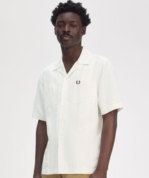 FRED PERRY | Linen Blend Revere Collar Shirt／リネンブレンドオープンカラーシャツ(シャツ/ブラウス)