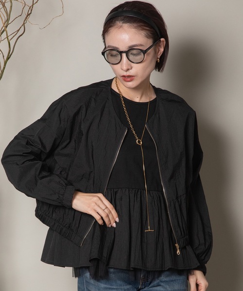 異素材切替タンク×シアーブルソン SET（その他トップス）｜lodie（ロディ）