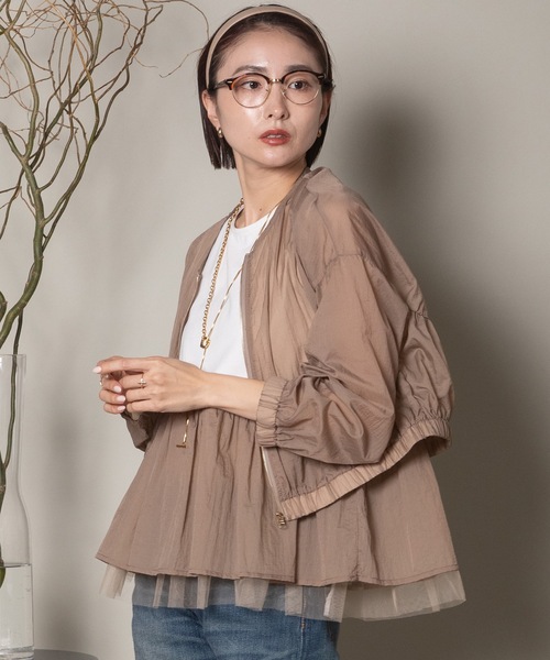 異素材切替タンク×シアーブルソン SET レディース 異素材切替タンク×シアーブルソン SET（その他トップス）｜lodie