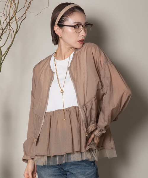 異素材切替タンク×シアーブルソン SET（その他トップス）｜lodie（ロディ）