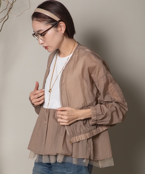 異素材切替タンク×シアーブルソン SET（その他トップス）｜lodie（ロディ）