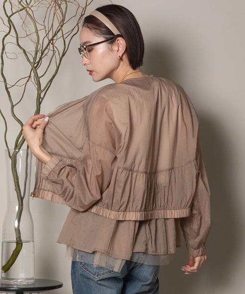 異素材切替タンク×シアーブルソン SET（その他トップス）｜lodie（ロディ）