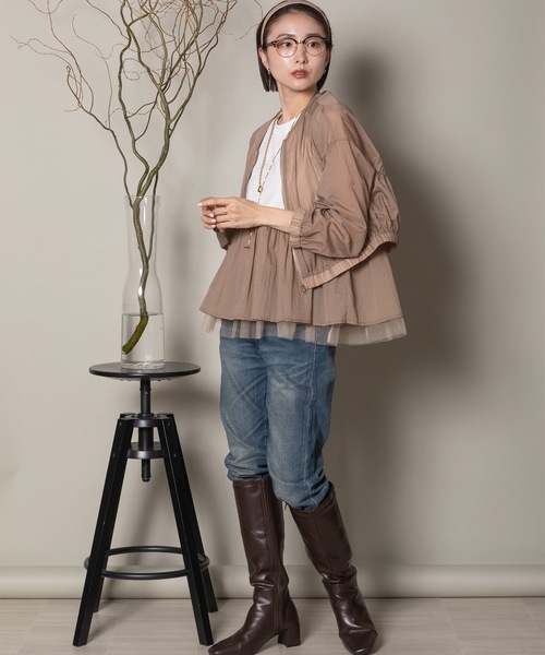 異素材切替タンク×シアーブルソン SET（その他トップス）｜lodie（ロディ）