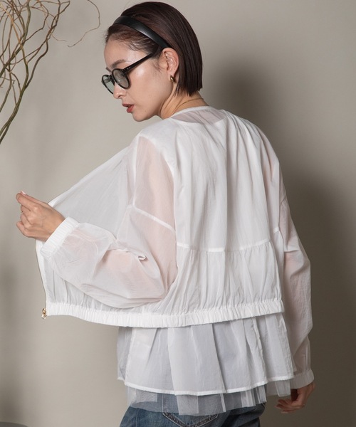 異素材切替タンク×シアーブルソン SET（その他トップス）｜lodie（ロディ）