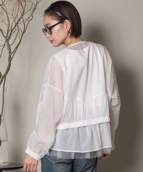 異素材切替タンク×シアーブルソン SET（その他トップス）｜lodie（ロディ）