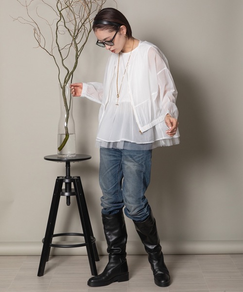 異素材切替タンク×シアーブルソン SET（その他トップス）｜lodie（ロディ）