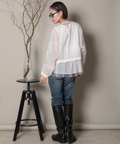 異素材切替タンク×シアーブルソン SET（その他トップス）｜lodie（ロディ）