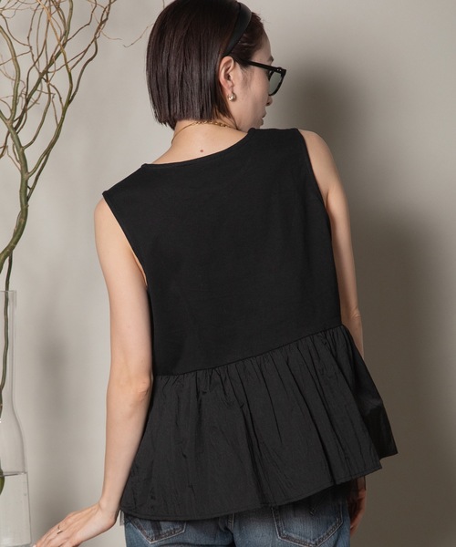 異素材切替タンク×シアーブルソン SET（その他トップス）｜lodie（ロディ）