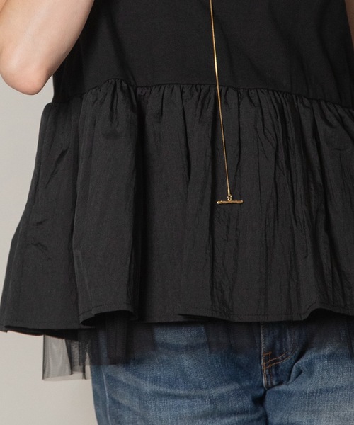 異素材切替タンク×シアーブルソン SET（その他トップス）｜lodie（ロディ）