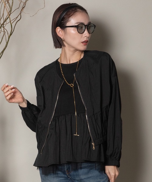 異素材切替タンク×シアーブルソン SET（その他トップス）｜lodie（ロディ）