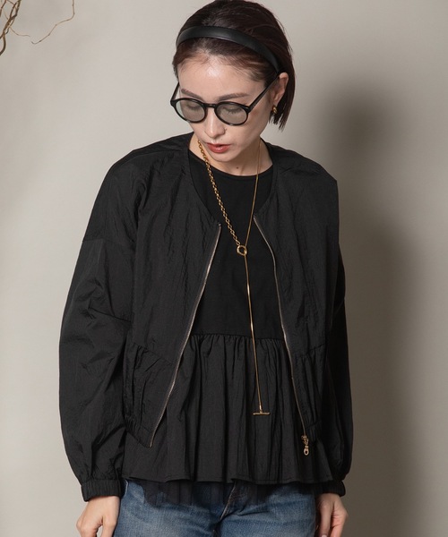 異素材切替タンク×シアーブルソン SET（その他トップス）｜lodie（ロディ）