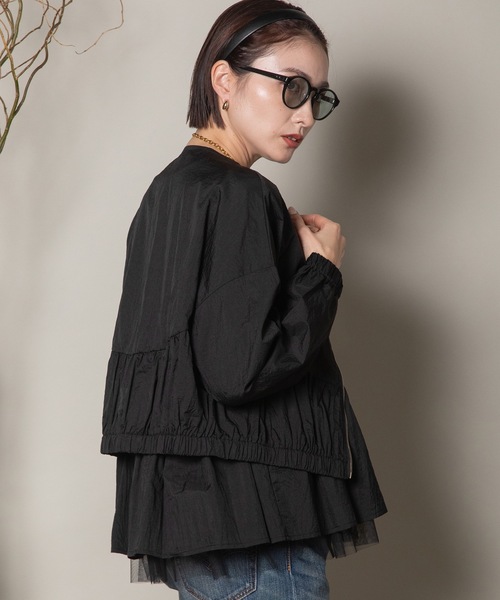 異素材切替タンク×シアーブルソン SET（その他トップス）｜lodie（ロディ）